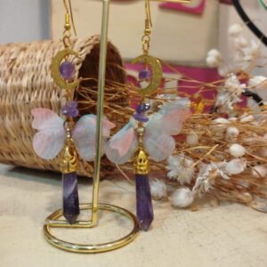 Pendientes piedra amatista