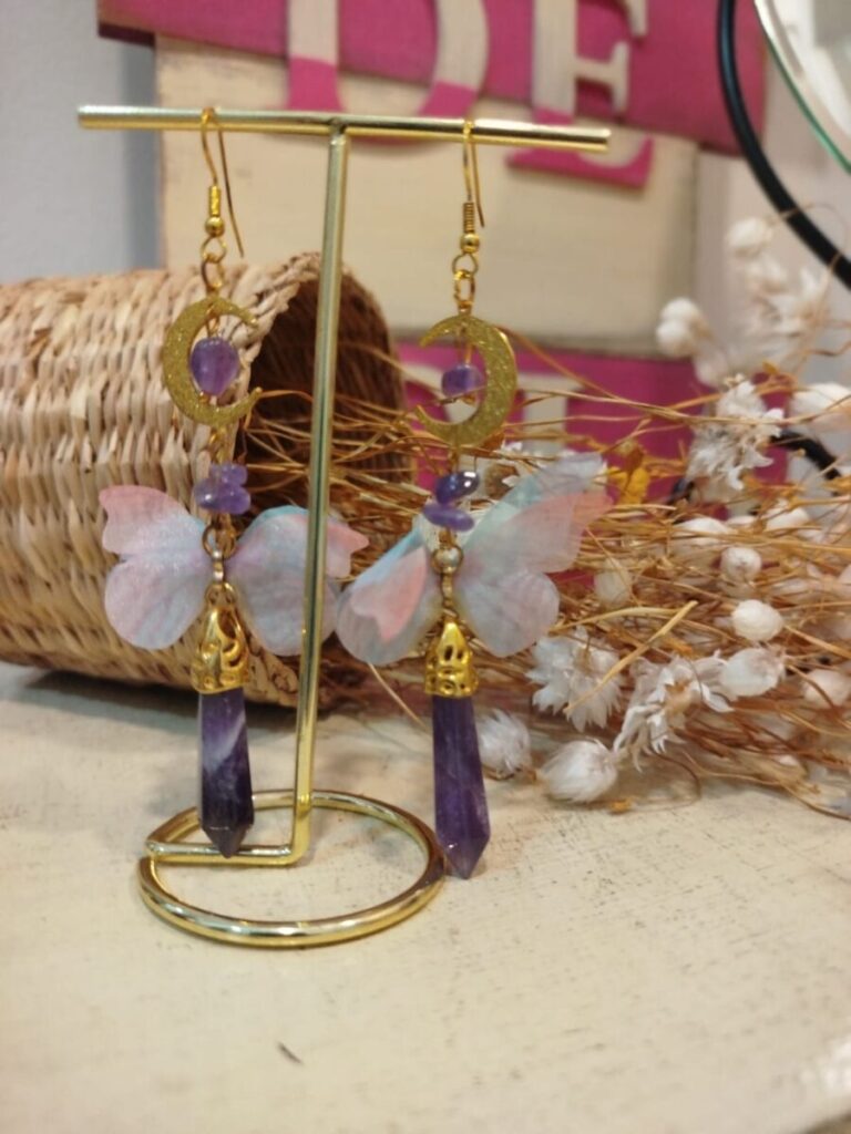 Pendientes piedra amatista