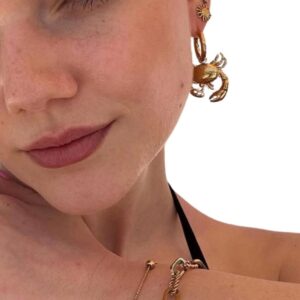 Pendientes acero inoxidable Cangrejos