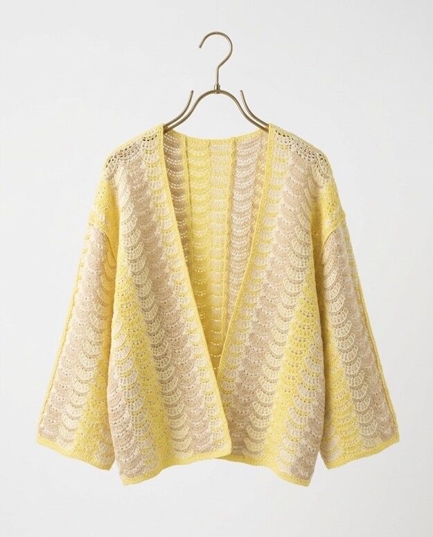 Chaqueta Kimono Punto amarillo