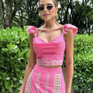Top Rosa Bordado
