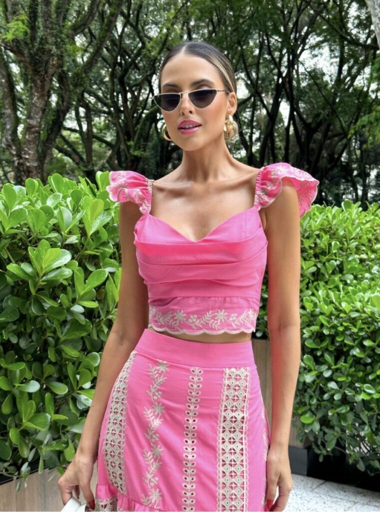 Top Rosa Bordado