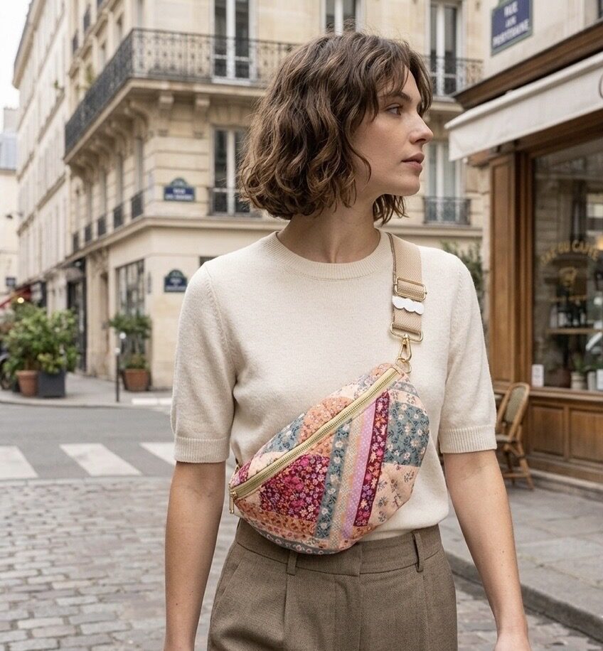 Bolso Riñonera estampado patchwork