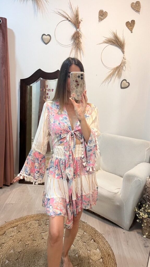 Falda Sunset Boho rosa