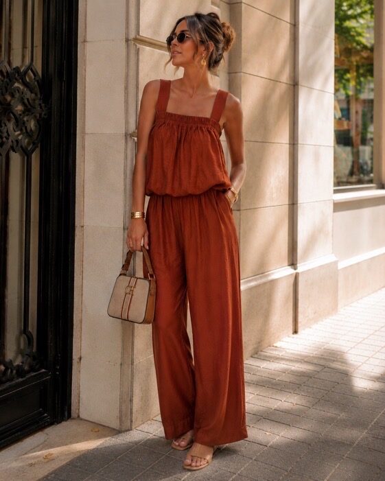 Pantalón Fluido Terracota