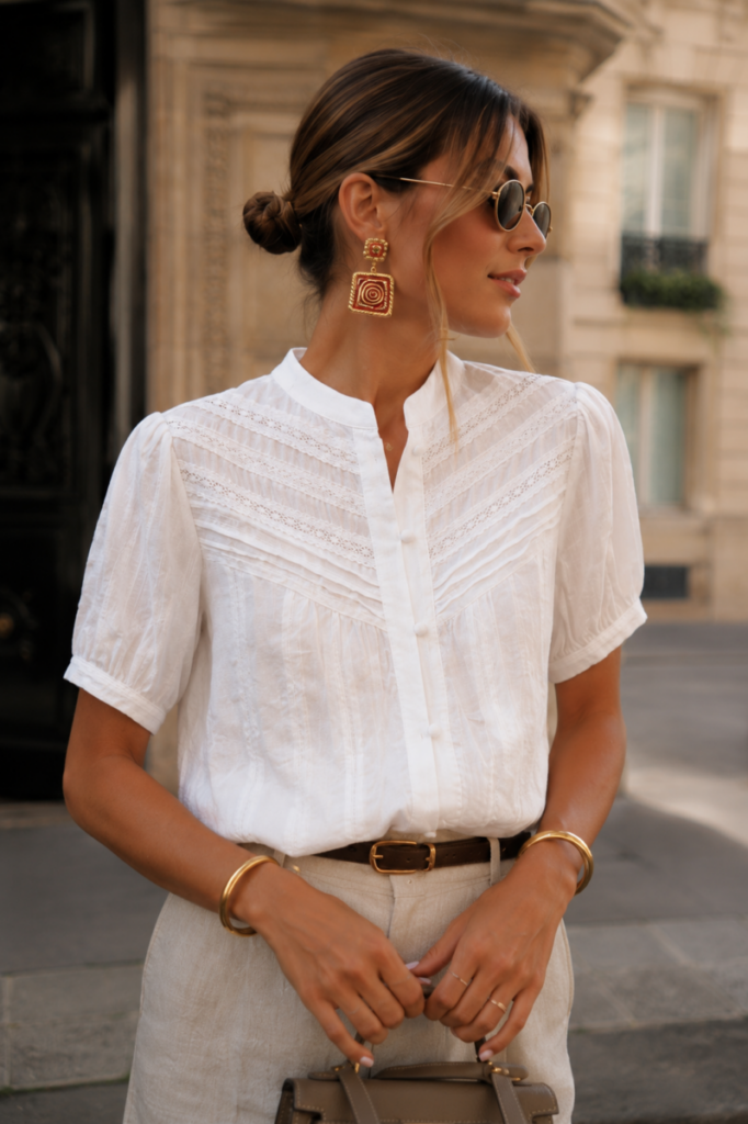 Blusa blanca Virginia