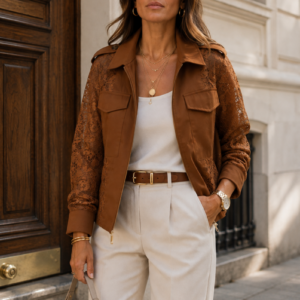Chaqueta Lace Cognac