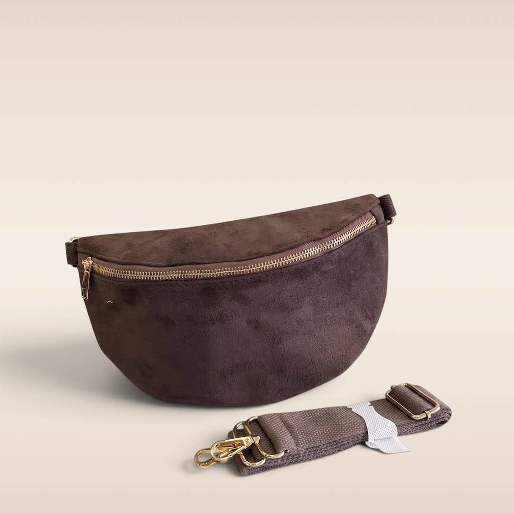 Bolso Riñonera bandolera marrón