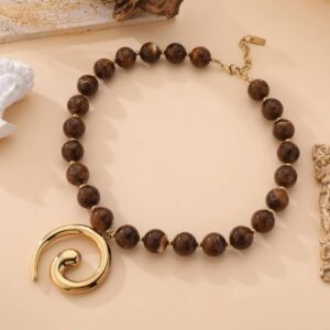 Collar Espiral Chocolate
